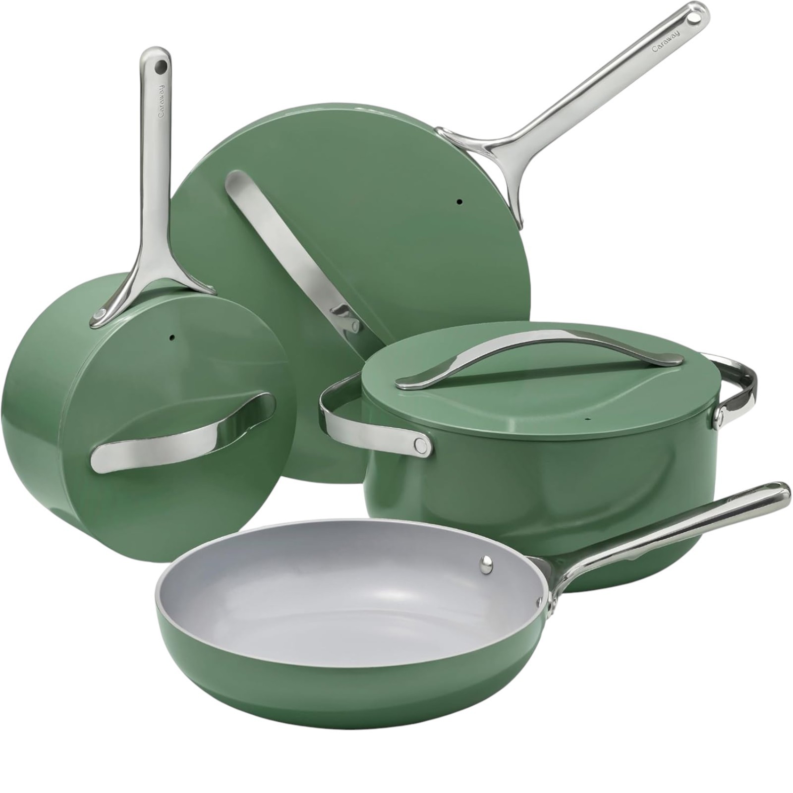 Caraway Nonstick Ceramic Cookware Set (12 Piece) Pots, Pans, Lids and Kitchen Caraway Nonstick Ceramic Cookware Set (12 Piece) Pots, Pans, Lids and Kitchen