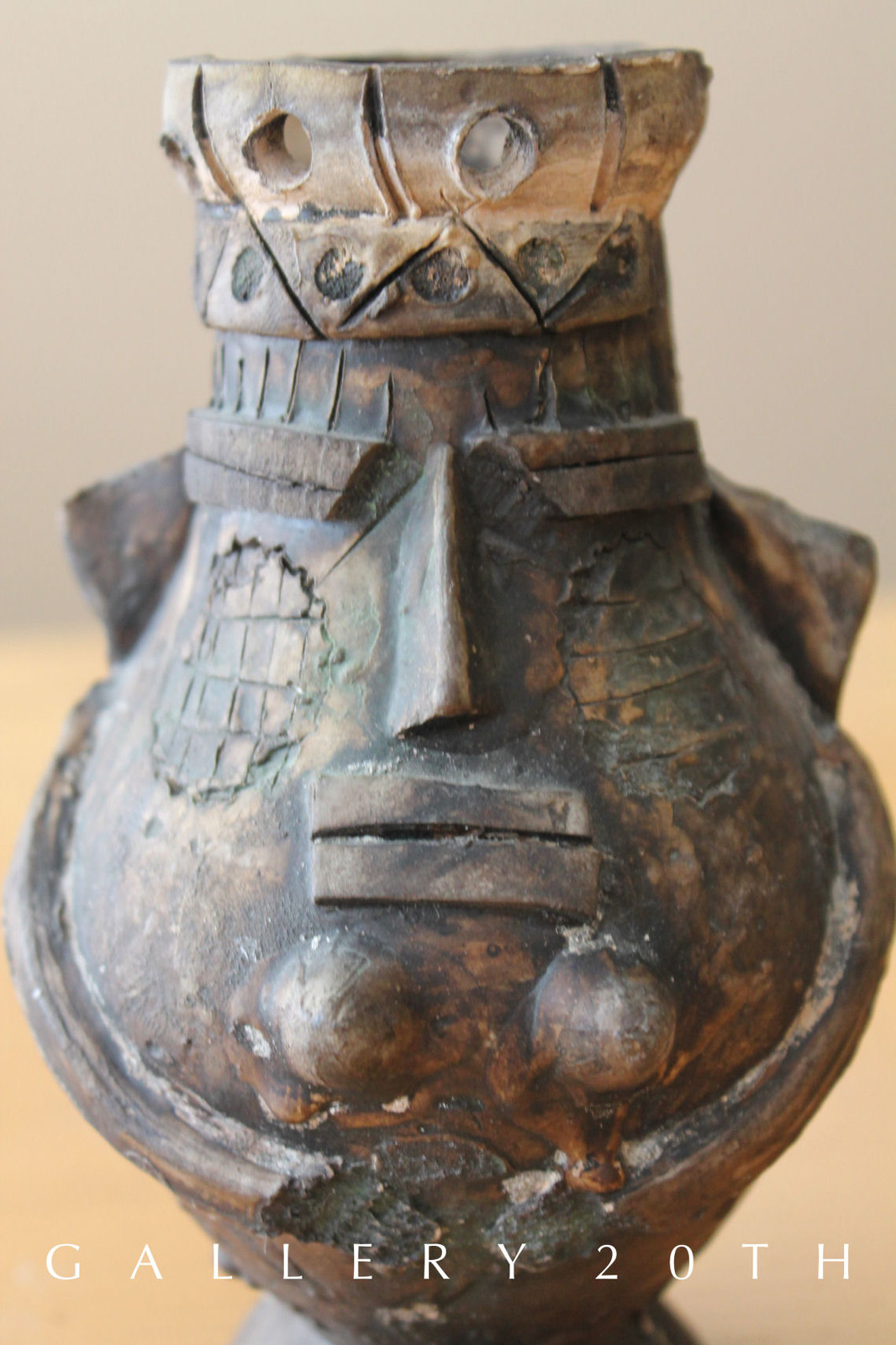 FAB MID CENTURY MODERN ATOMIC TIKI POTTERY VTG GAMBONE ORIG ART SCULPTURE BOHO
