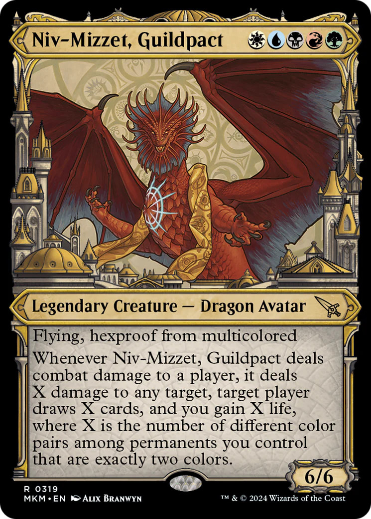 MTG Niv-Mizzet, Guildpact (Showcase) (319) [Murders at Karlov Manor] Near Mint M