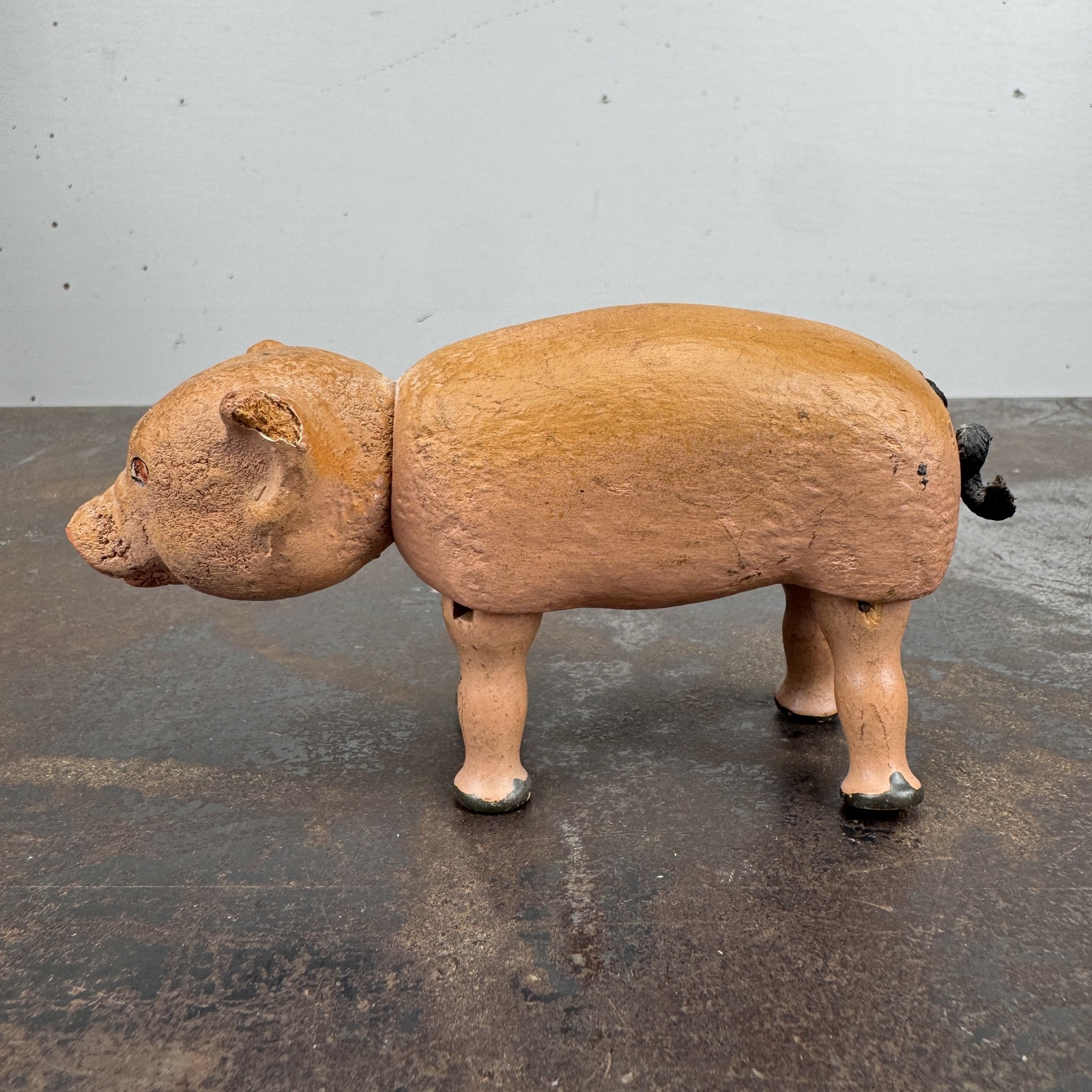 Vtg Schoenhut Wood Pig w/ Painted Eyes - Reduced Size Vtg Schoenhut Wood Pig w/ Painted Eyes - Reduced Size