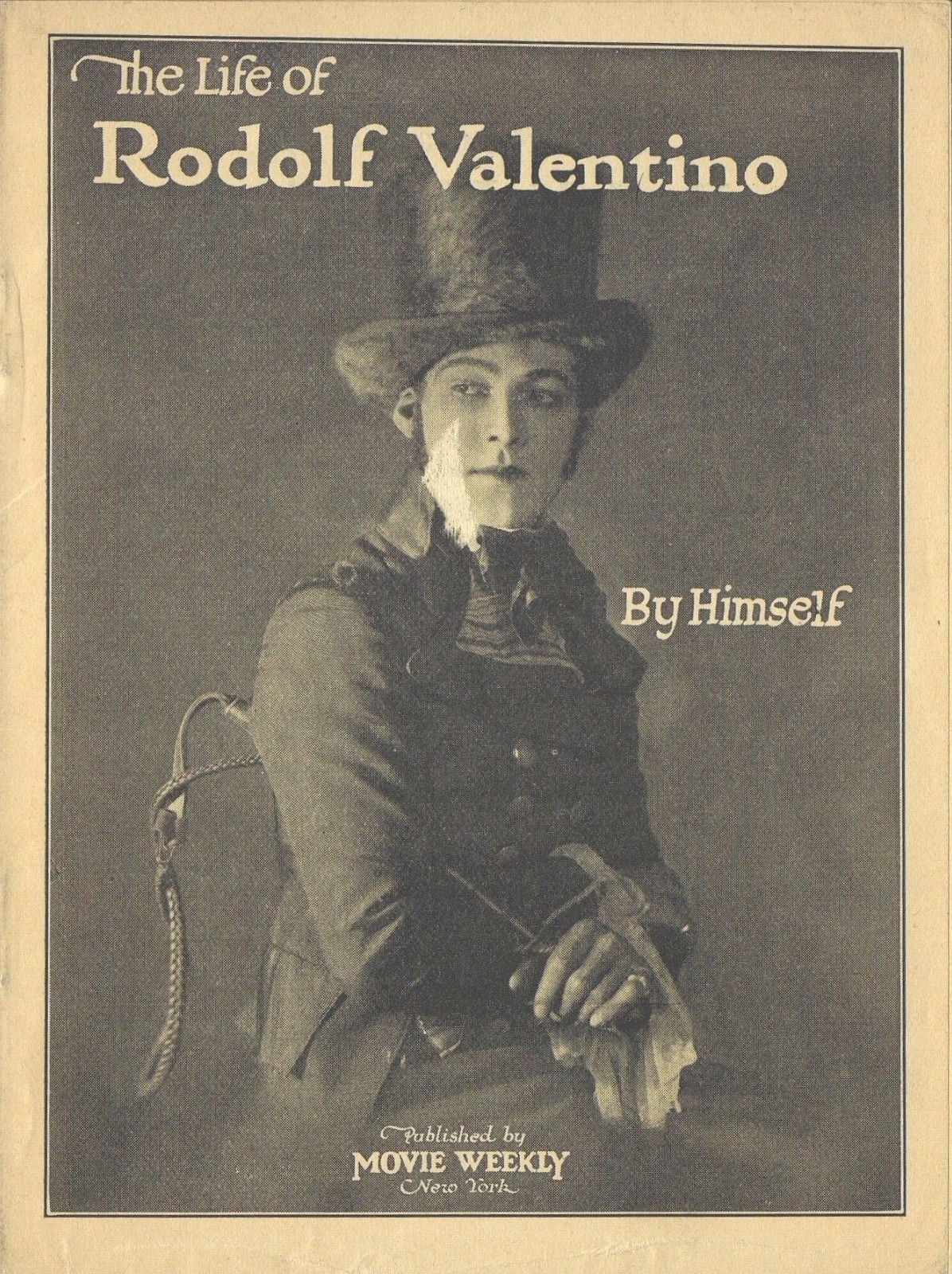1925 Life of Rodolf Valentino By Himself Movie Weekly Silent Film Rare Booklet