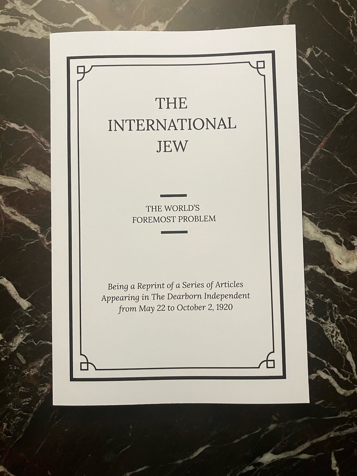 The International Jew: The World\'s Foremost Problem Vol 1 - Henry Ford Paperback