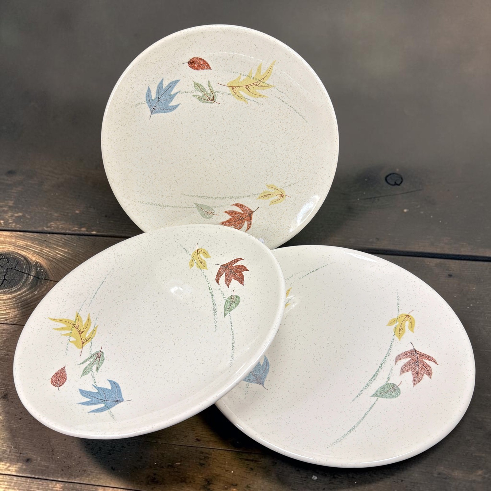 Franciscan Autumn Leaf Dishes Plates Set of 3 Vintage Mid Century Modern 8 Inch Franciscan Autumn Leaf Dishes Plates Set of 3 Vintage Mid Century Modern 8 Inch