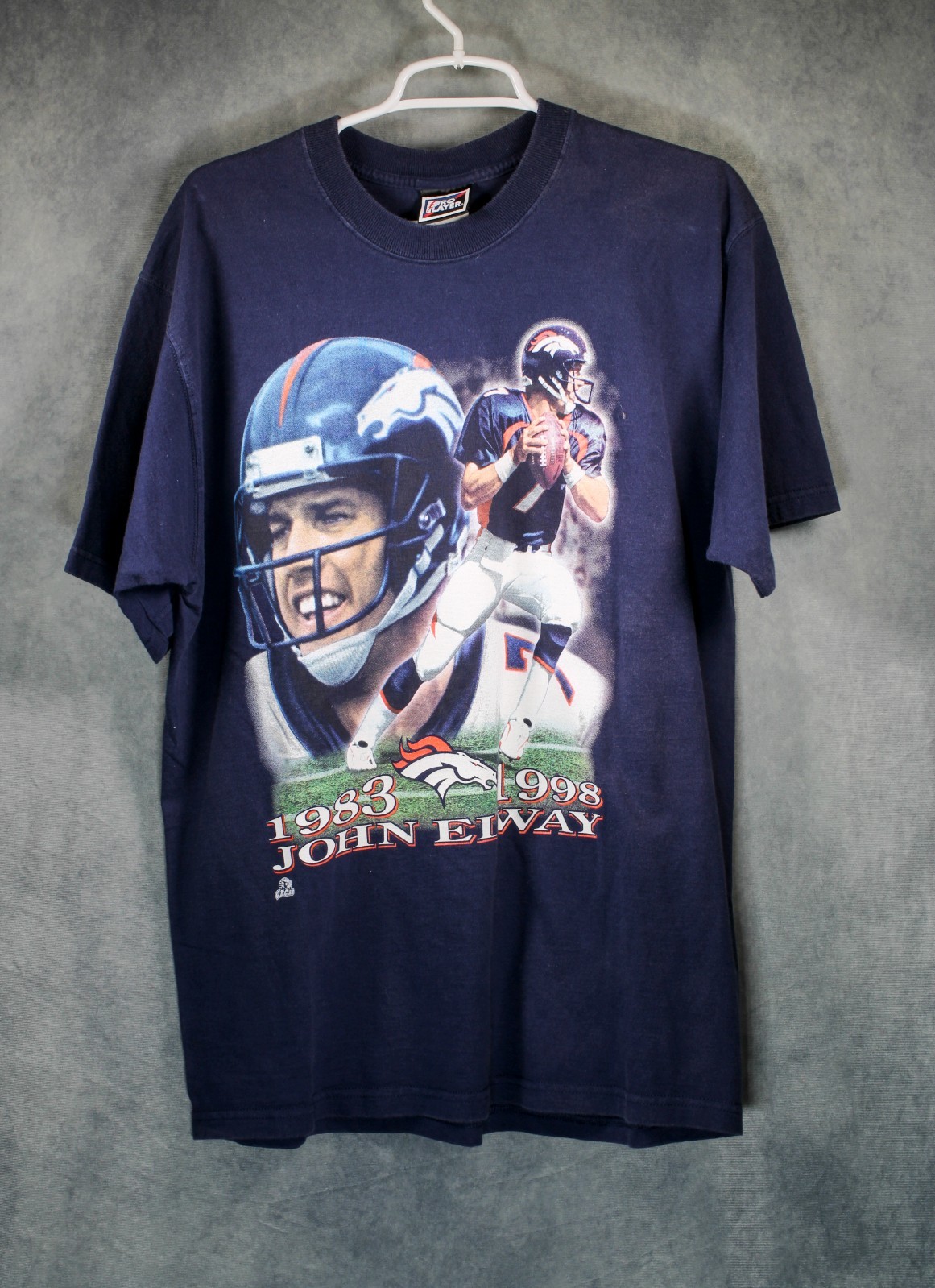 Vintage 1998 Pro Player John Elway Denver Broncos Career Stats T Shirt Size L Vintage 1998 Pro Player John Elway Denver Broncos Career Stats T Shirt Size L