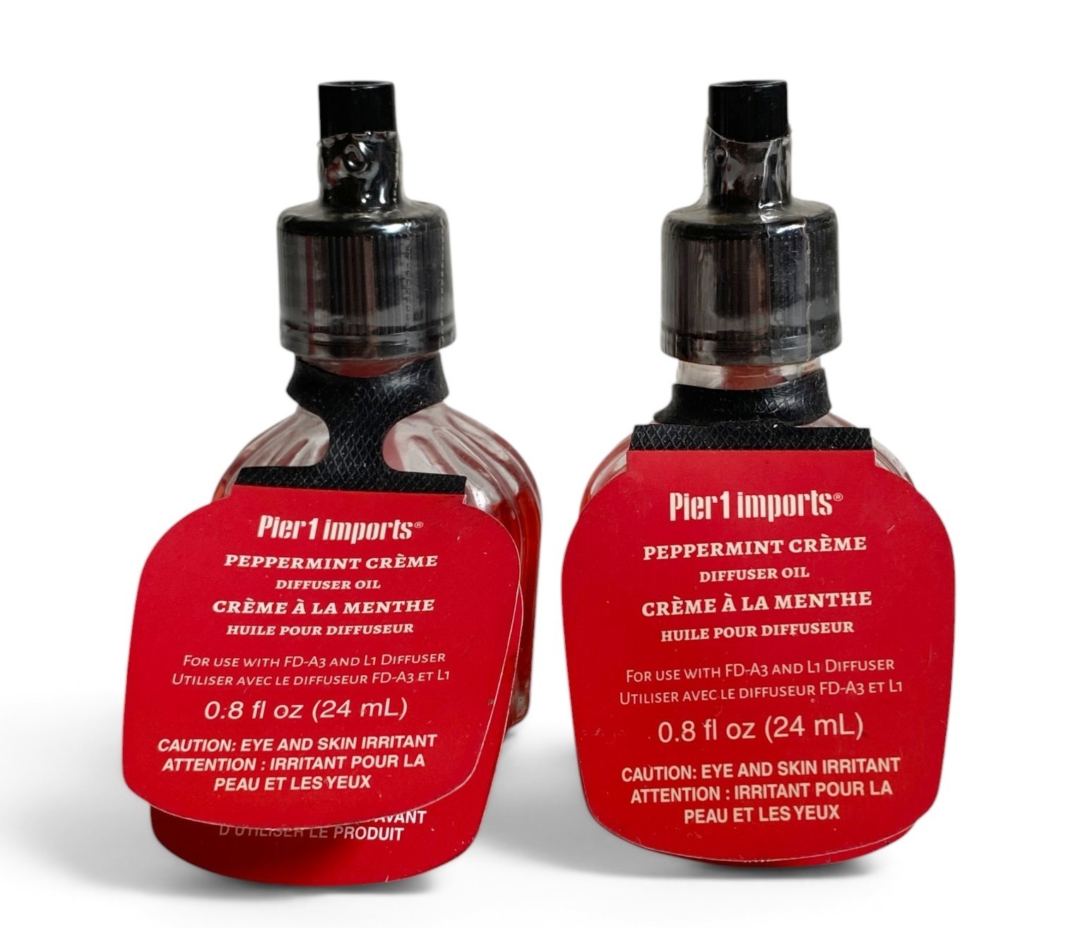 Pack of 2 - Pier 1 Plug In Diffuser Oil PEPPERMINT CREME 0.8 Oz - New Sealed Pack of 2 - Pier 1 Plug In Diffuser Oil PEPPERMINT CREME 0.8 Oz - New Sealed