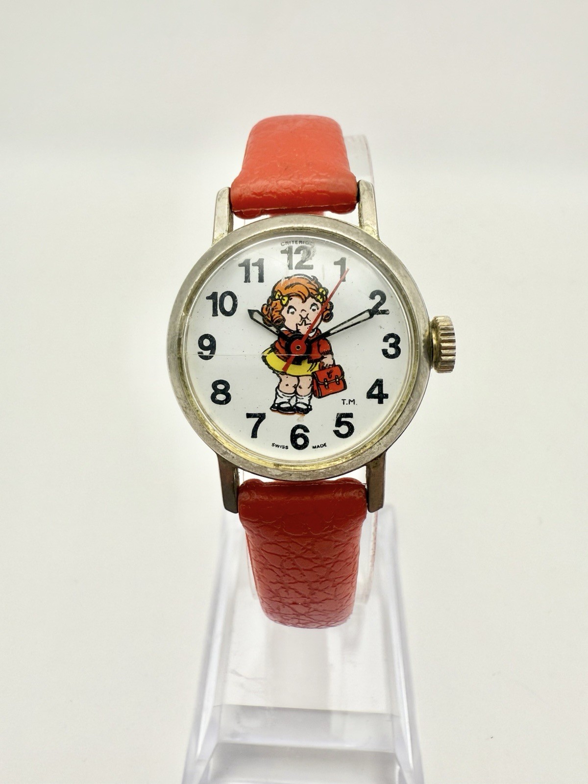 Vintage 1982 Campbell's Soup Kid Watch Swiss Made Original Edition Red Band