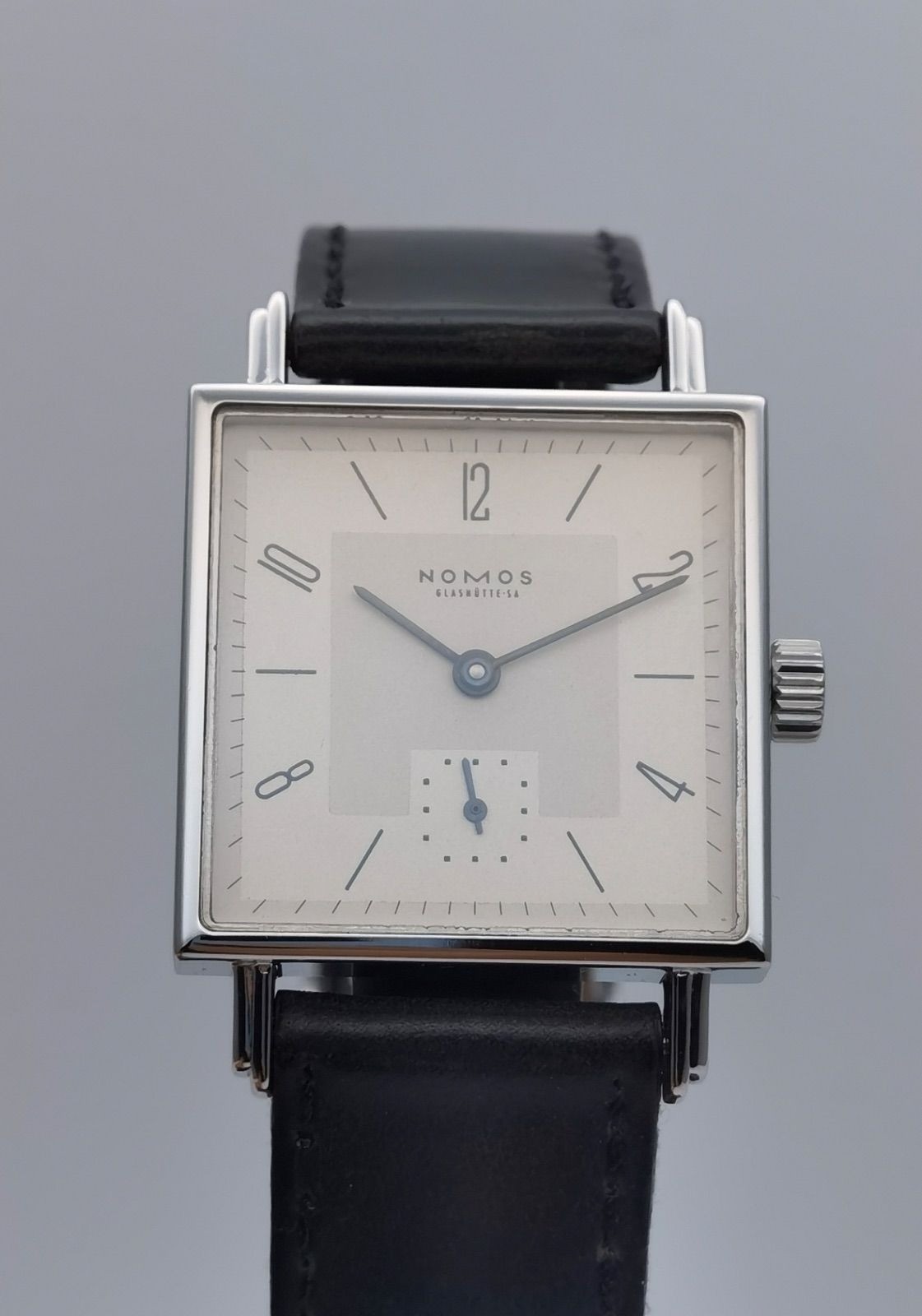 NOMOS Glashütte Tetra Small Seconds SS Square Case Hand-Wind Silver Dial