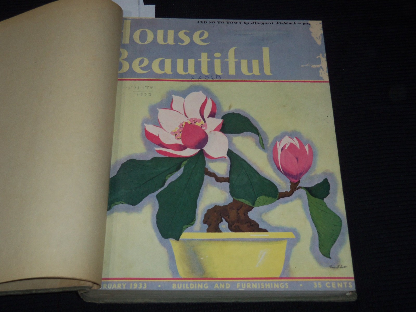 1933 FEBRUARY-DECEMBER HOUSE BEAUTIFUL MAGAZINE BOUND VOLUME 73-74 - KD 3352H