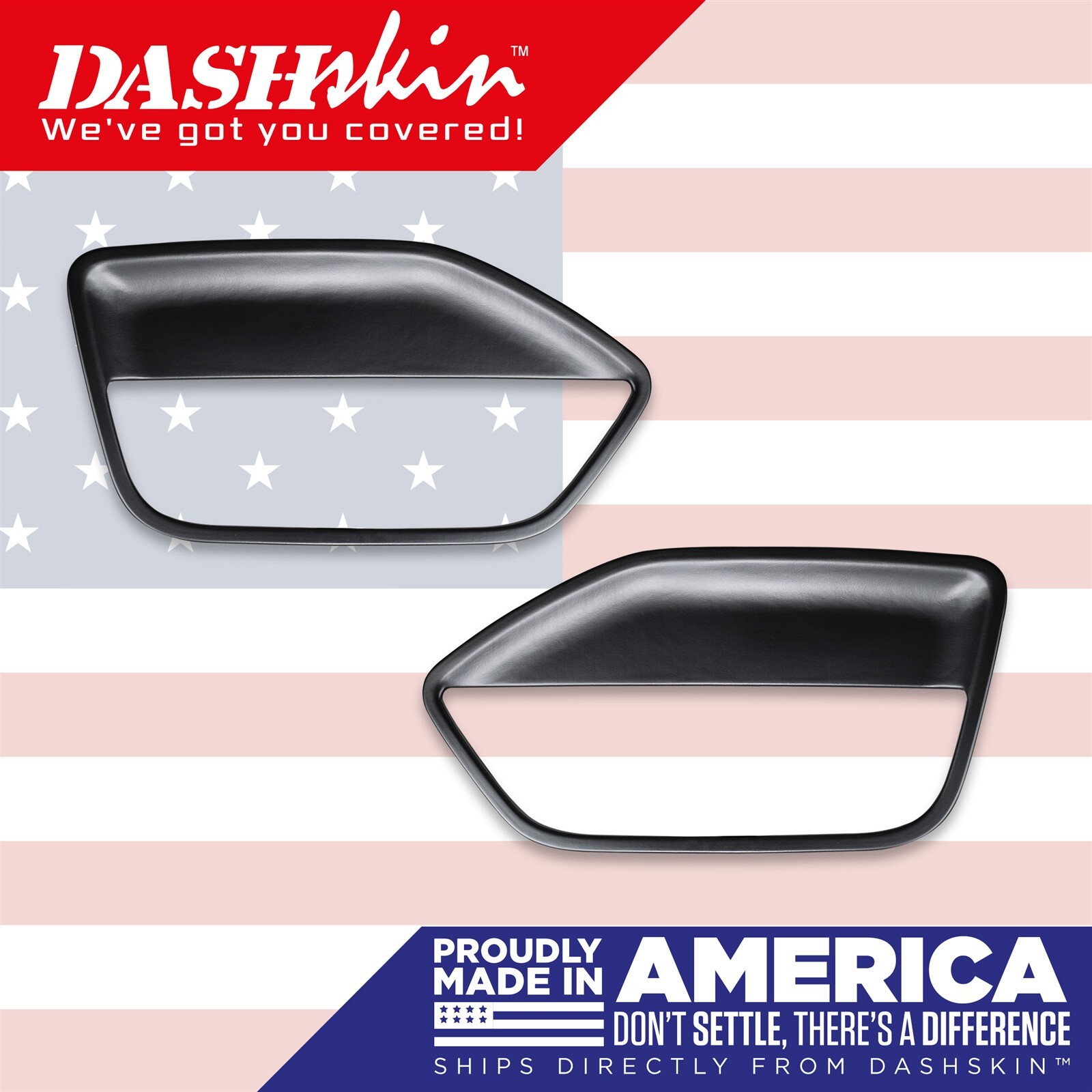 DashSkin Molded Door Panel Inserts for 04-09 Ford Mustang in Black