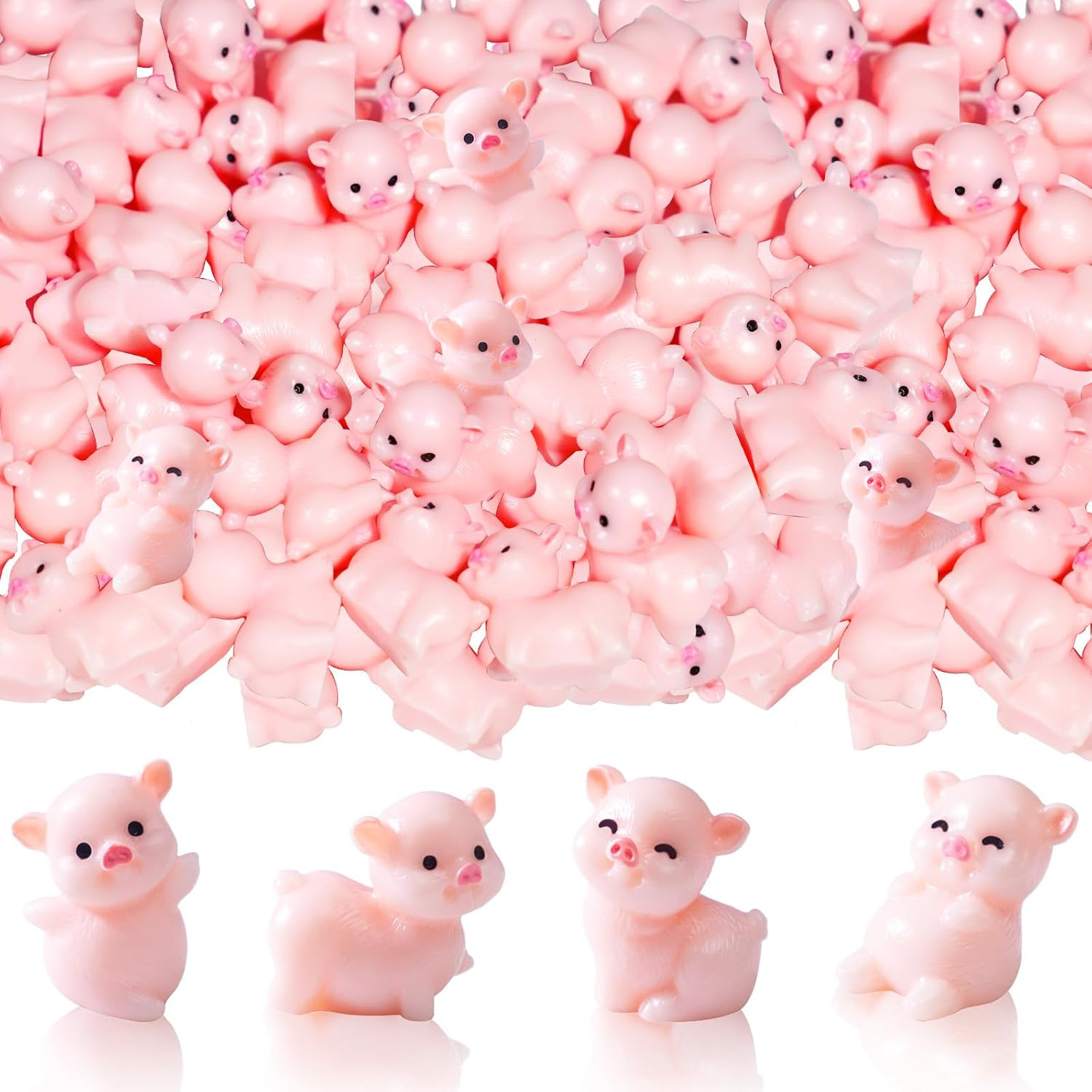100 Pcs Mini Resin Pigs Miniature Pig Figurines Tiny Pigs Bulk | 100 Pack Small 100 Pcs Mini Resin Pigs Miniature Pig Figurines Tiny Pigs Bulk | 100 Pack Small