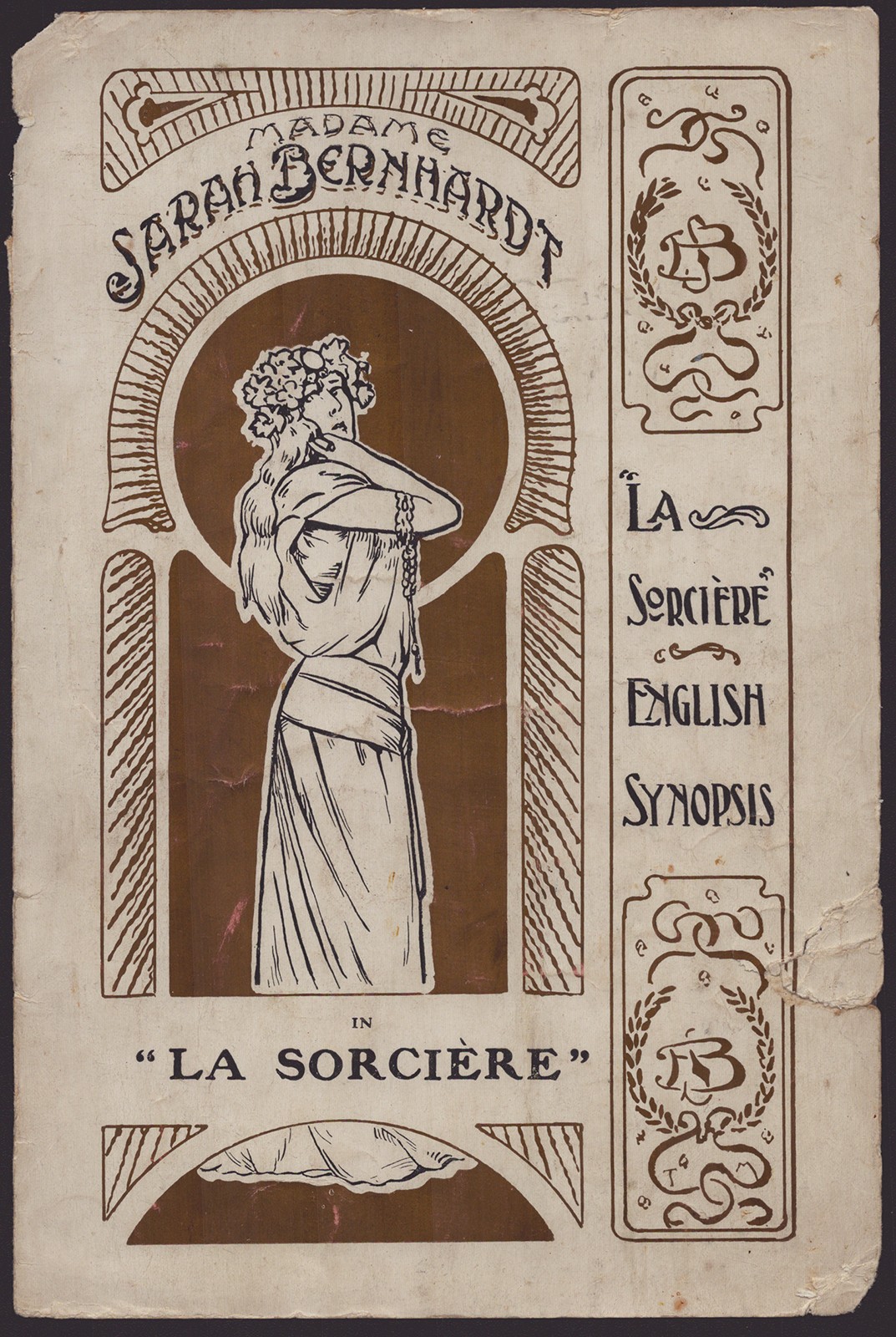 SARAH BERNHARDT - PROGRAM SIGNED 1909