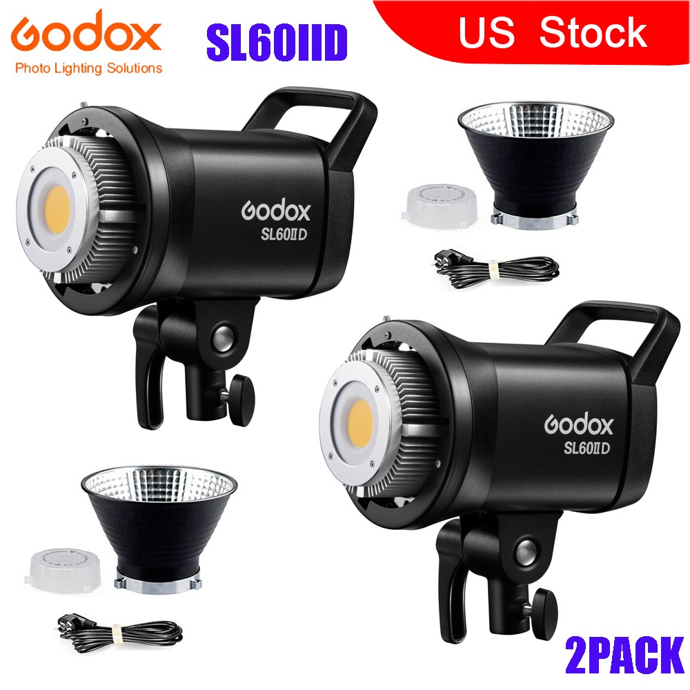 2X Godox SL60IID SL60II D COB LED Video Continuous Light APP Bluetooth Control