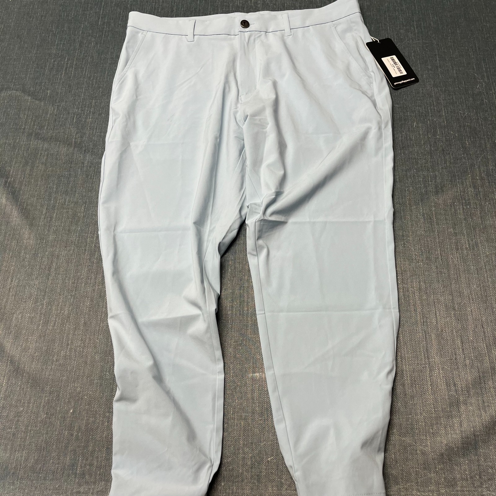 Primo Men\'s Golf Joggers Size 36 Short Light Blue Performance Stretch Pants NWT