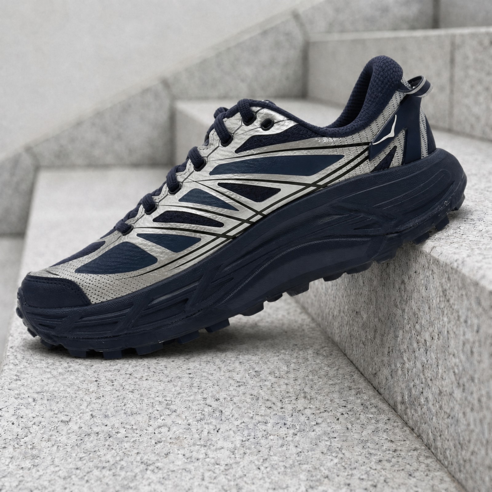 Hoka One One Mafate Speed 2 Varsity Navy Silver 1126851-VYNV Men\'s New
