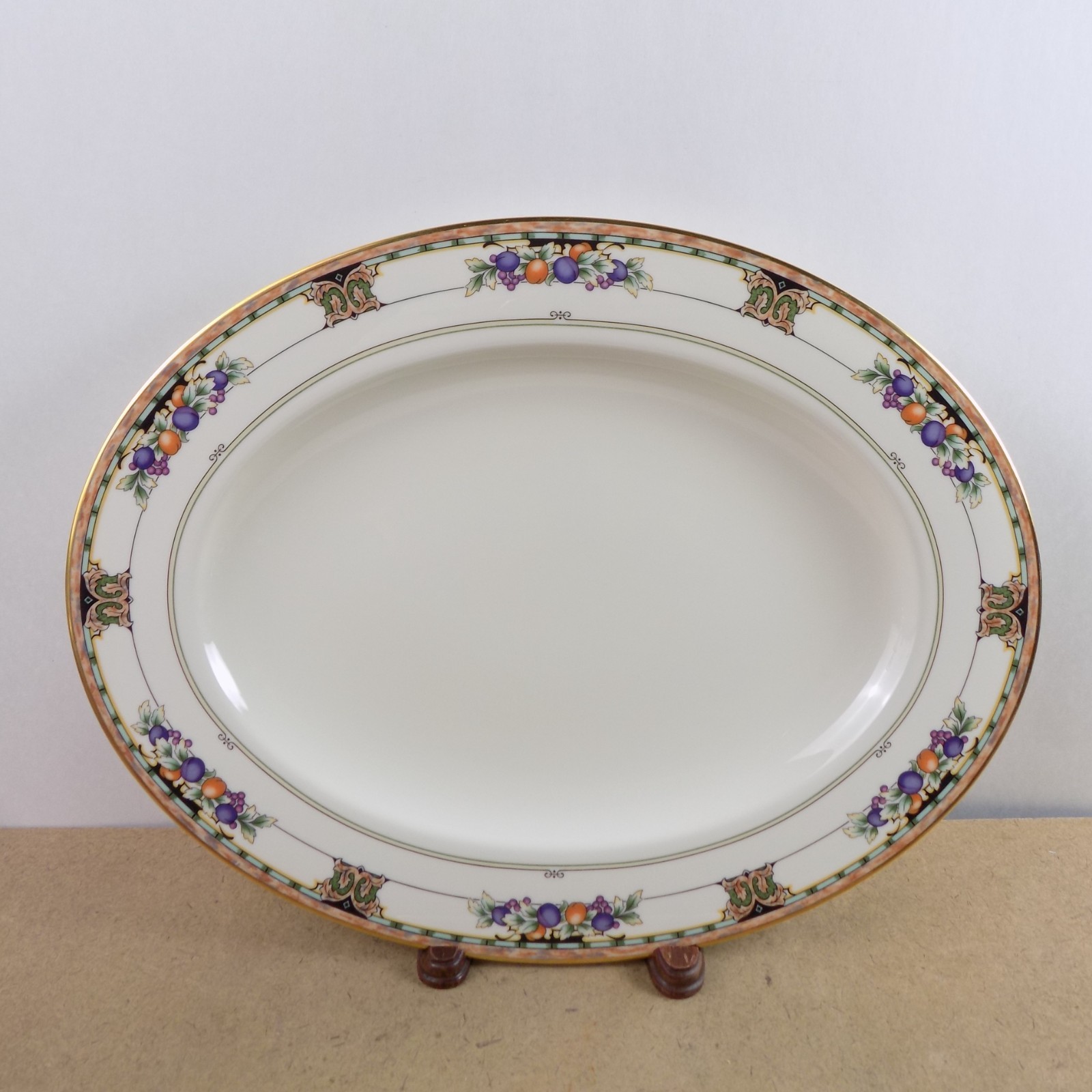 Lenox China USA Tuscan Orchard Oval Platter Ambassador Coll. 15.75 Lenox China USA Tuscan Orchard Oval Platter Ambassador Coll. 15.75