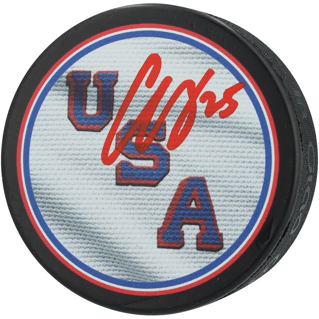 Charlie Mcavoy Signed Team USA Puck Fanatics COA