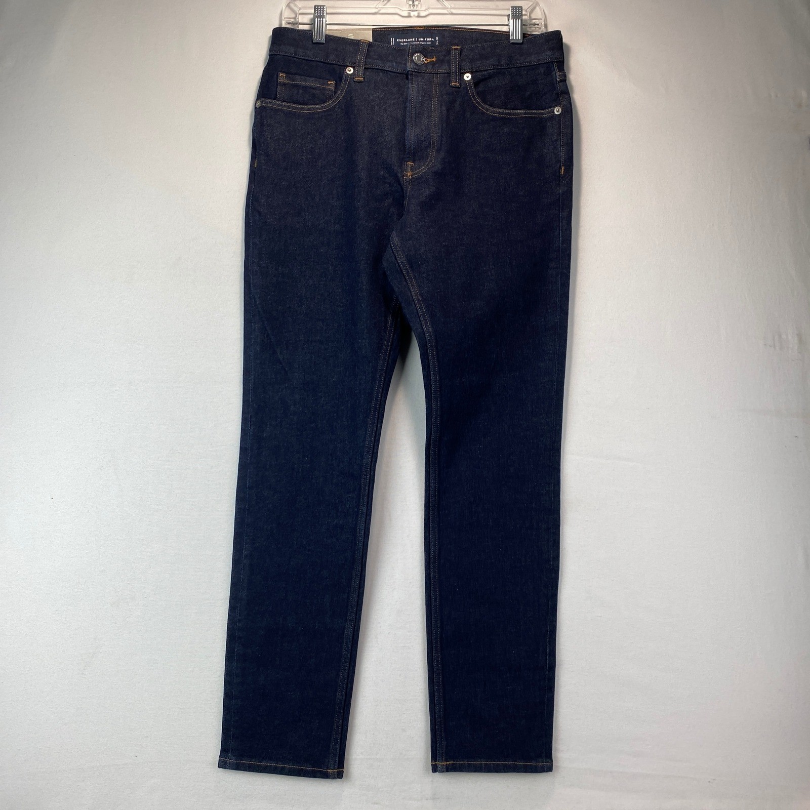 Everlane Uniform Slim 4-Way Stretch Organic Jean Mens 31x30 Dark Indigo Denim