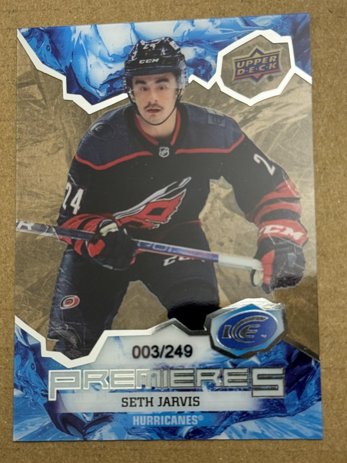 2021-22 Upper Deck Ice - Ice Premieres Seth Jarvis #003 /249 2021-22 Upper Deck Ice - Ice Premieres Seth Jarvis #003 /249