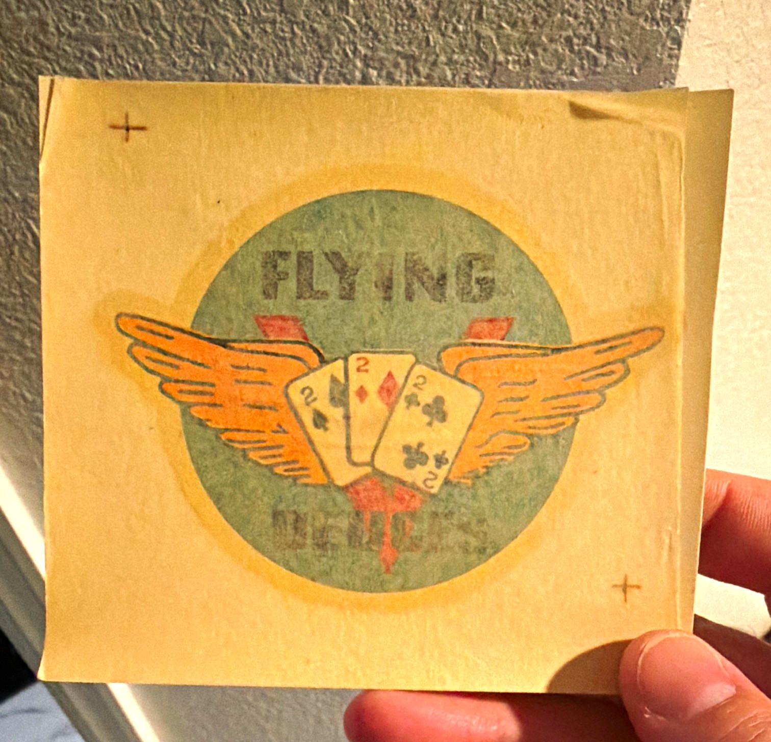 ✈️ Vintage Superior Decalcomania Co. “Flying” Wings Decal – Original Piece