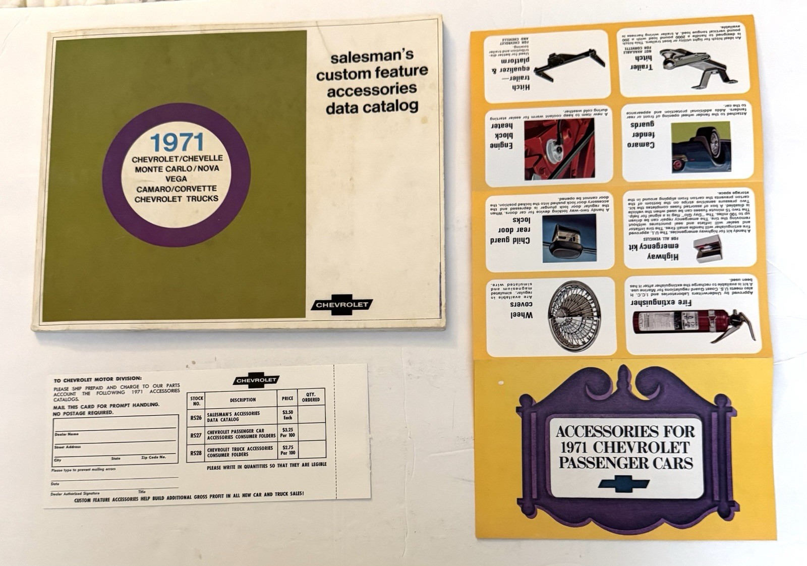 Vtg 1971 Original Car & Truck Salesman Custom Feature Accessories Data Catalog Vtg 1971 Original Car & Truck Salesman Custom Feature Accessories Data Catalog