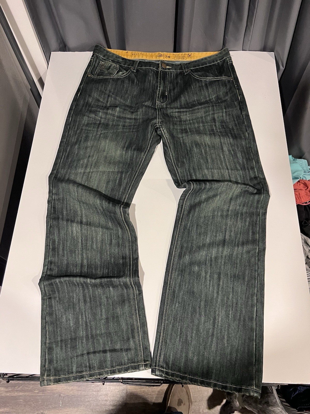 Marc Ecko Jeans Mens 38 x 34 Bootcut Dark Wash Baggy Y2K Ecko Unlimited 00s