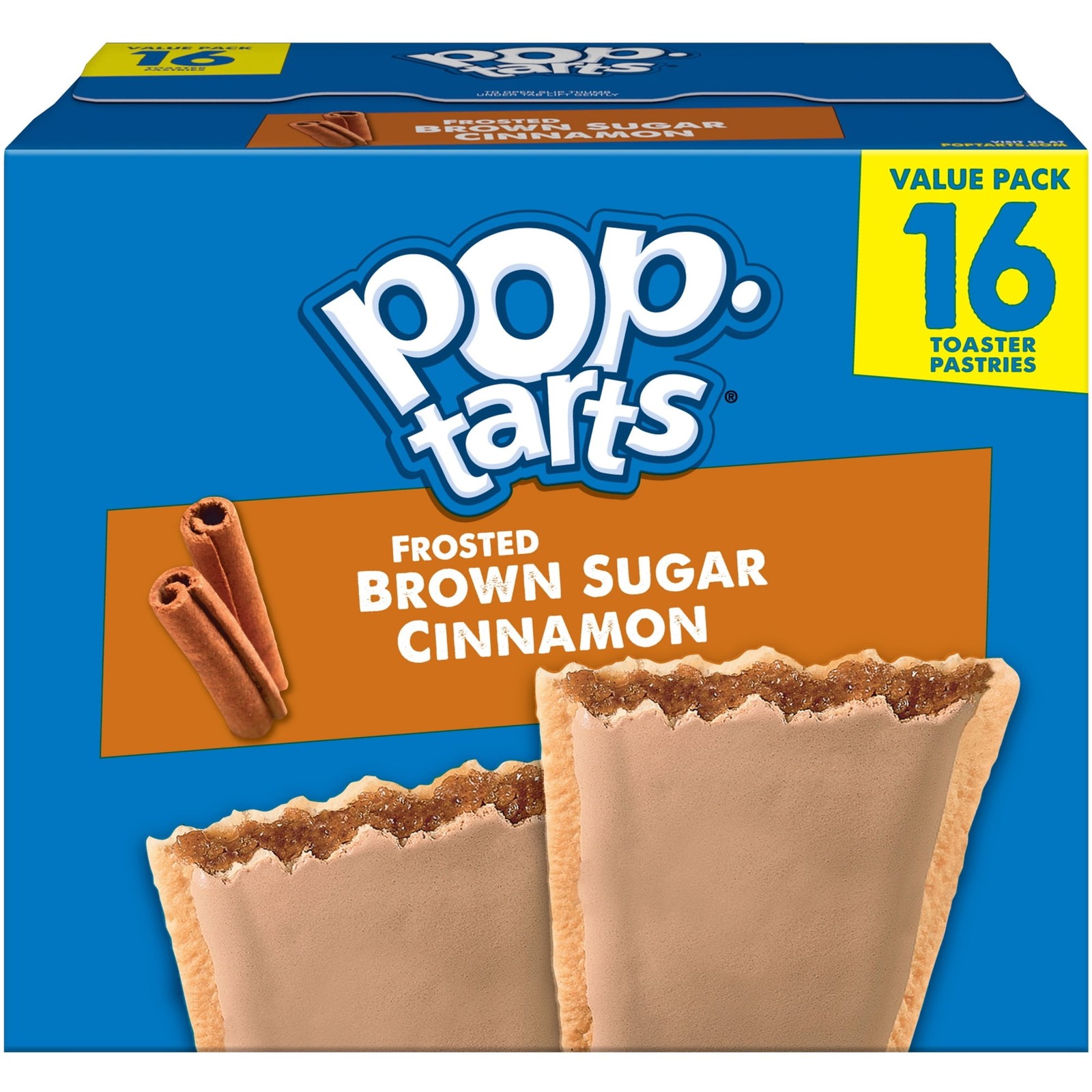 Pop-Tarts Breakfast Toaster Pastries Frosted Brown Sugar Cinnamon 16 Count, 27oz Pop-Tarts Breakfast Toaster Pastries Frosted Brown Sugar Cinnamon 16 Count, 27oz