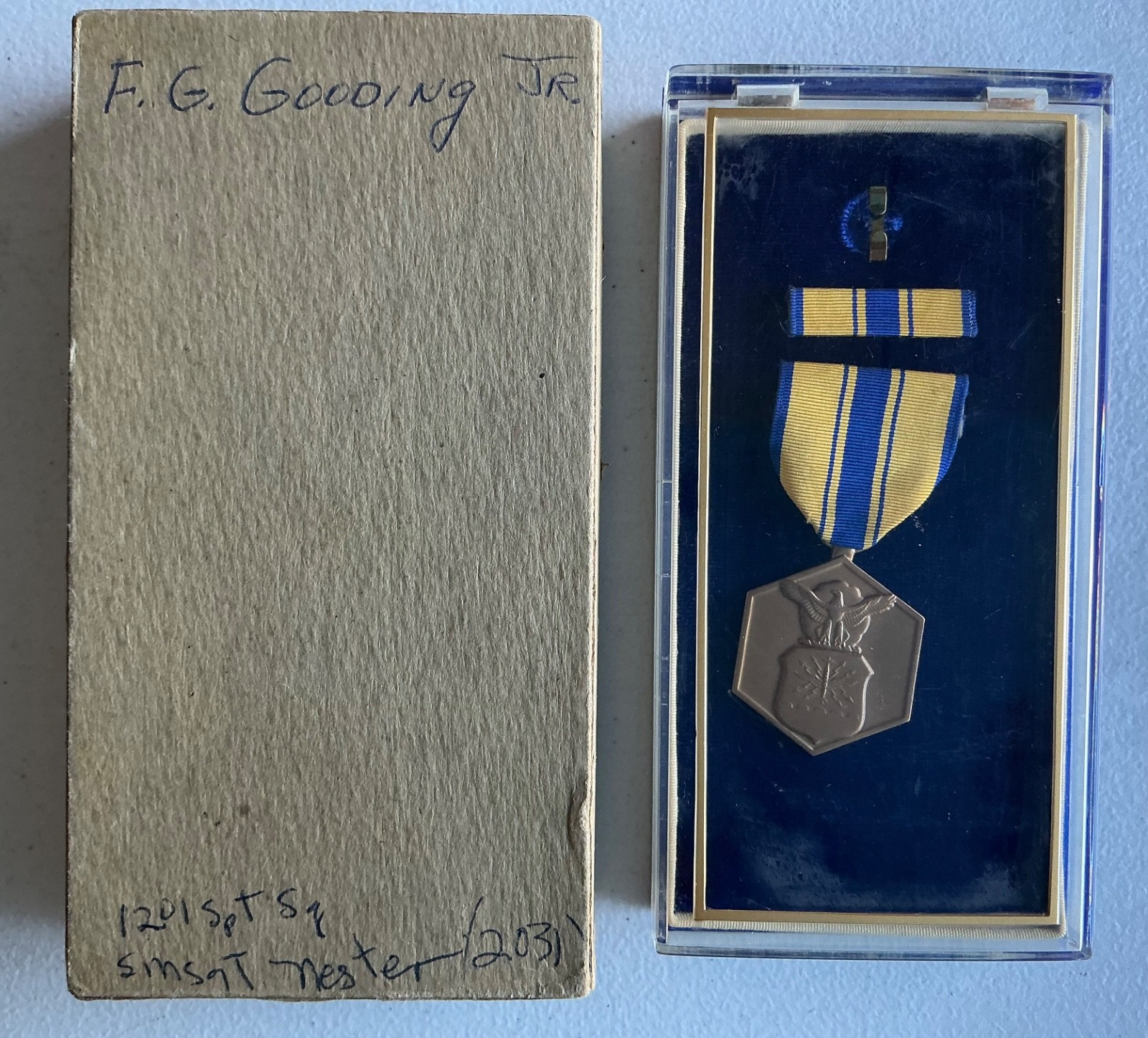 1964 Vietnam War Era Named USAF Commendation Medal for Military Merit With Case