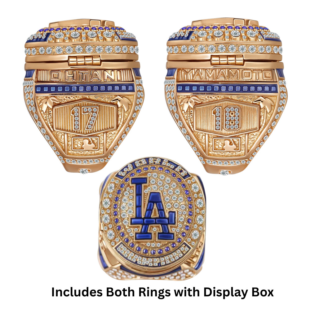 NEW 2024 SHOHEI OHTANI & YAMAMOTO WORLD SERIES CHAMPIONSHIP RING SET LA DODGERS NEW 2024 SHOHEI OHTANI & YAMAMOTO WORLD SERIES CHAMPIONSHIP RING SET LA DODGERS