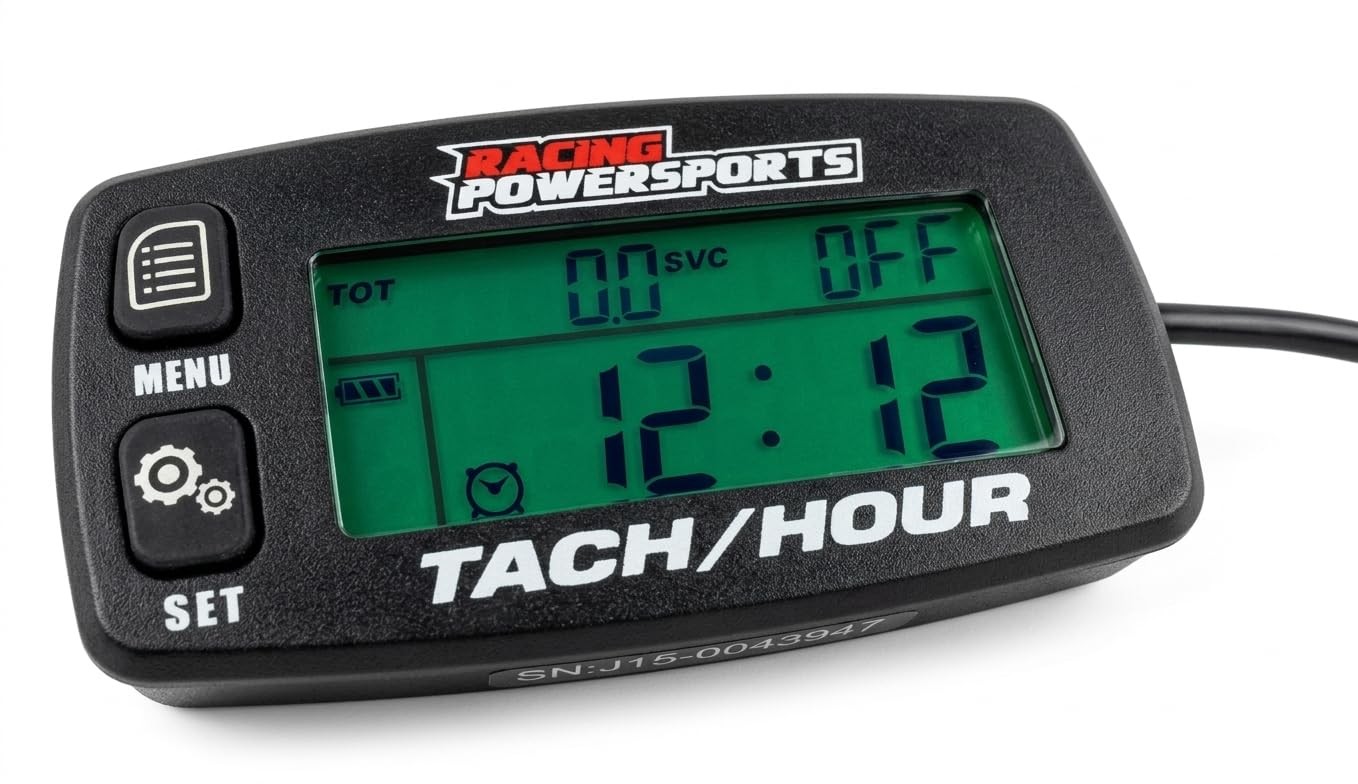 RacingPowerSports Backlit Digital Tach Tachometer Hour Meter ATV Boat Bike UT...
