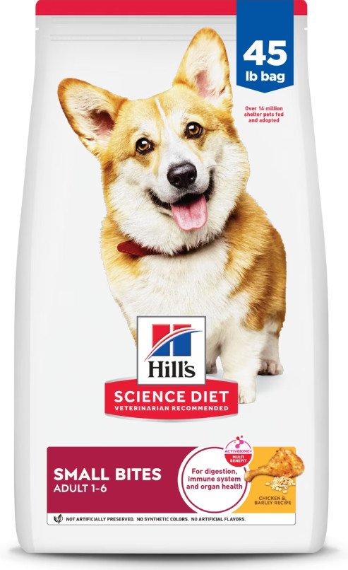 Hill\'s Science Diet Adult Small Bites Chicken & Barley Recipe Dry Dog Food, 45lb Hill\'s Science Diet Adult Small Bites Chicken & Barley Recipe Dry Dog Food, 45lb