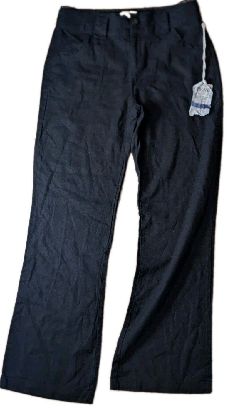 Cisono by Cavalini Black Linen Pants Women\'s Size L New With Tags