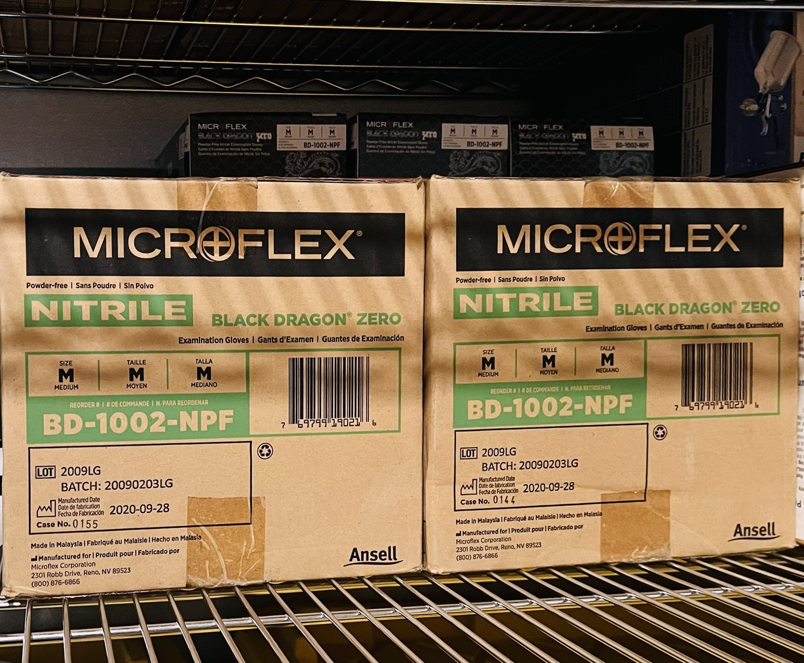 Microflex Black Dragon Powder Free Nitrile Exam Gloves Medium 1000 Count Expired