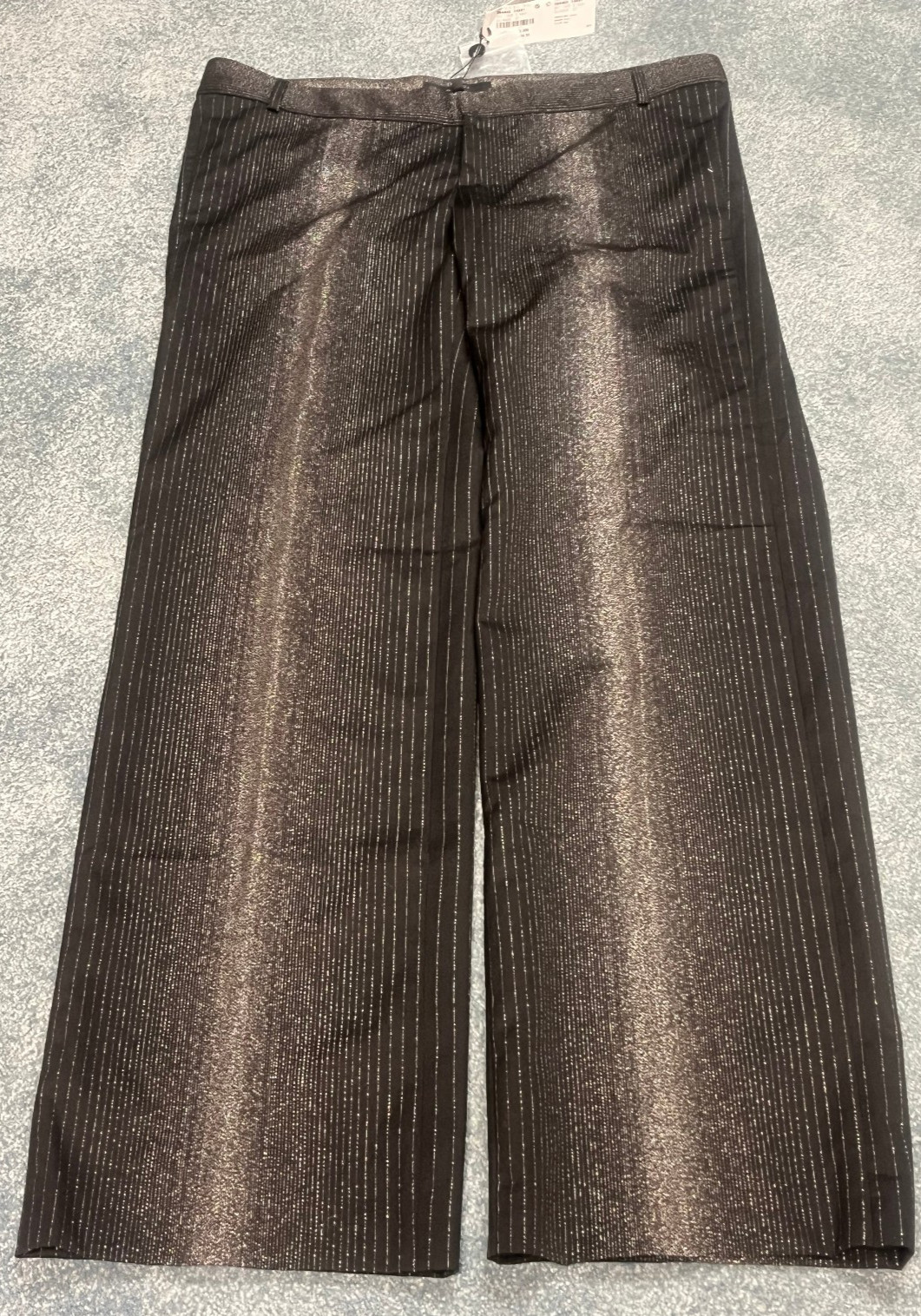 NWT Rare Vtg Gucci Black/Silver Stripe Lined Wool Blend Dress Pants Size 42 IT NWT Rare Vtg Gucci Black/Silver Stripe Lined Wool Blend Dress Pants Size 42 IT