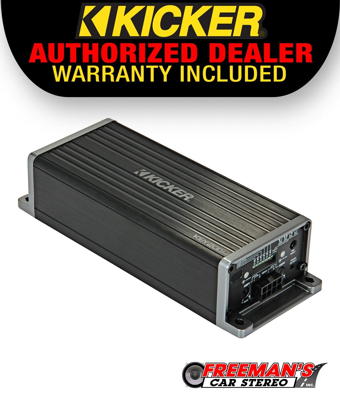 Kicker 53KEY200.4 4x50 watt 4-Channel Full-Range Smart Amplifier