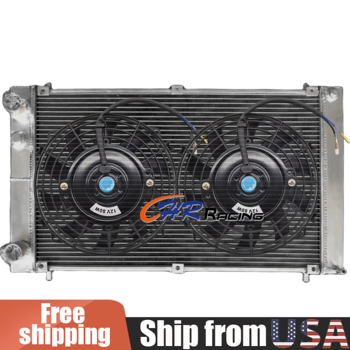 5 Row Aluminum Radiator+Fans for 1984-1987 Maserati Biturbo 2500 2.5L MT