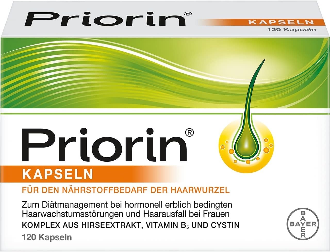 BAYER Priorin Intense Anti Hair Loss Treatment Herbal Capsules 120 Capsules