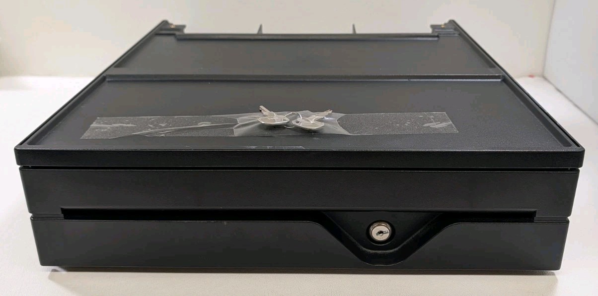 Toshiba/IBM Raven Black USB Wide Cash Drawer 3AA01284400 Lockable With 2 Keys