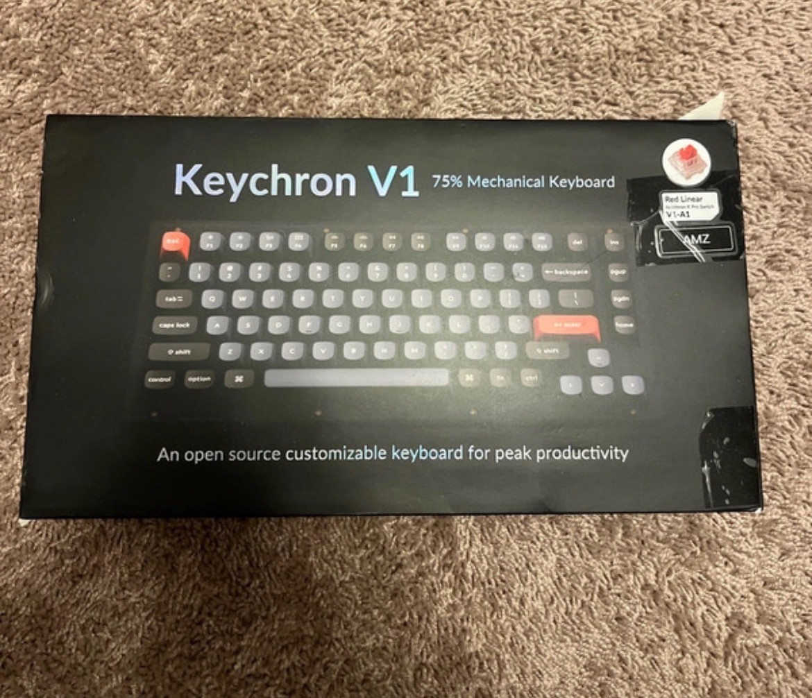 Keychron V1 Max QMK Wireless Mechanical Keyboard, 75% Layout Custom Knob