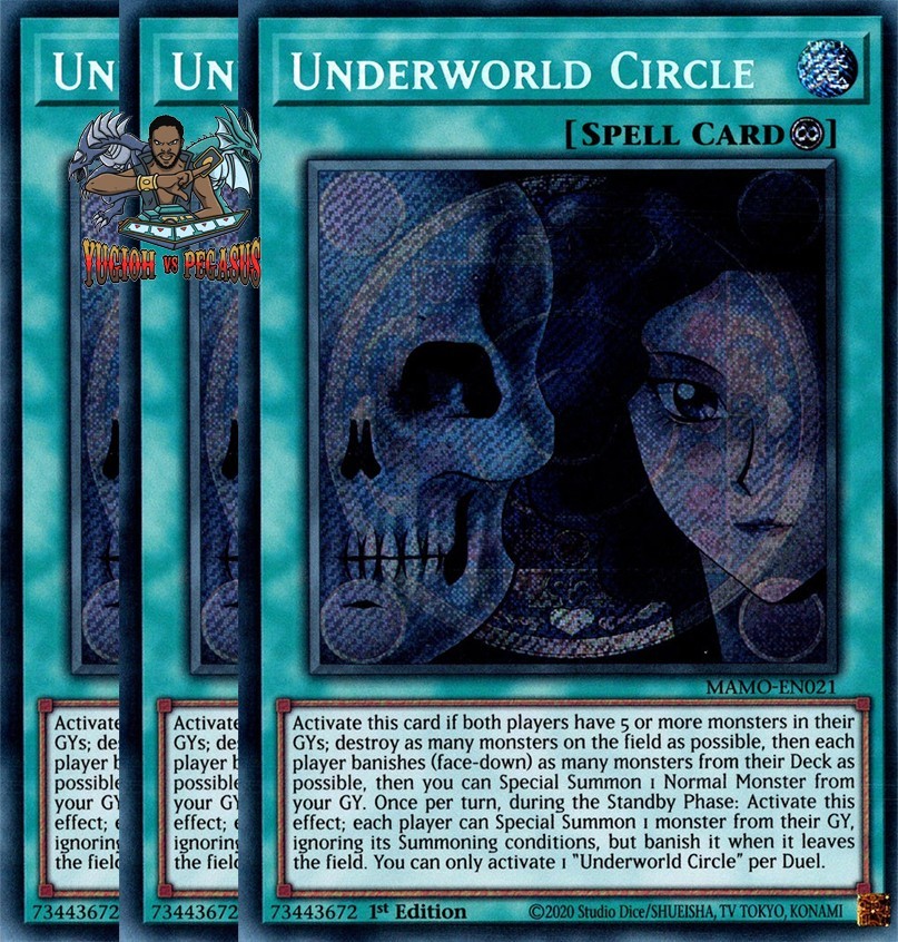 Yugioh 3x Underworld Circle MAMO-EN021 Secret Rare 1st Ed NM Yugioh 3x Underworld Circle MAMO-EN021 Secret Rare 1st Ed NM