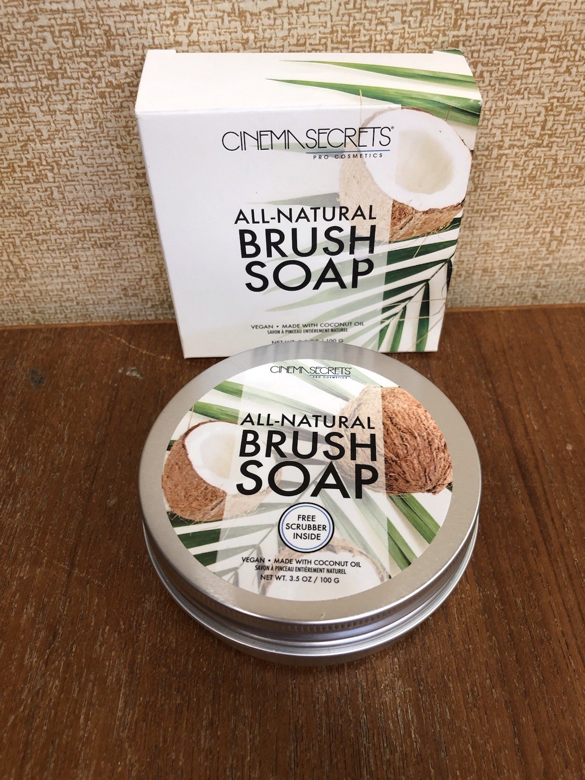 New Cinema Secrets Vegan Makeup Brush Cleaner 3.5 Oz Pro Cosmetics OffWhite Film