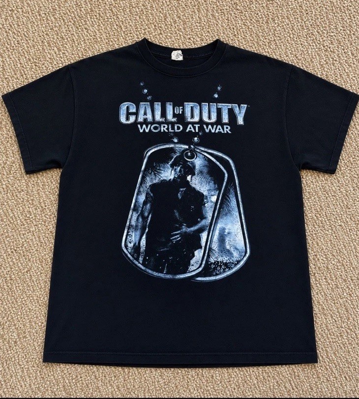 Vintage 2008 PROMO Call of Duty World At War Gaming Tee Y2K Grail Vintage 2008 PROMO Call of Duty World At War Gaming Tee Y2K Grail