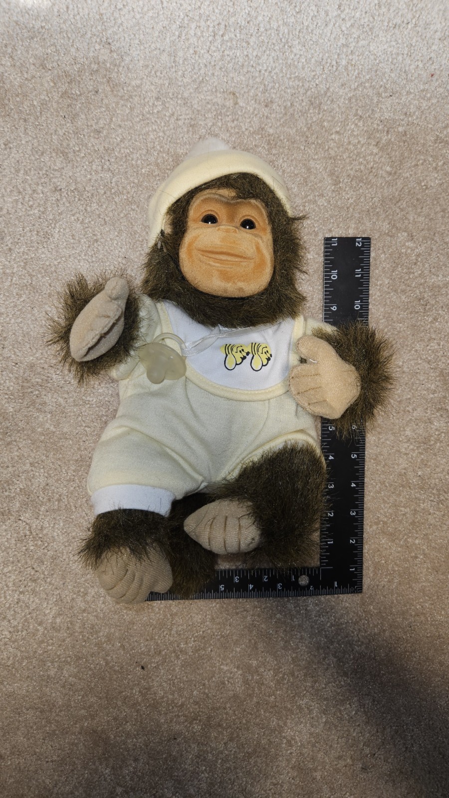 Vintage Russ Berrie Joey Baby Monkey Plush Doll Pacifier Hosung Stuffed Animal Vintage Russ Berrie Joey Baby Monkey Plush Doll Pacifier Hosung Stuffed Animal