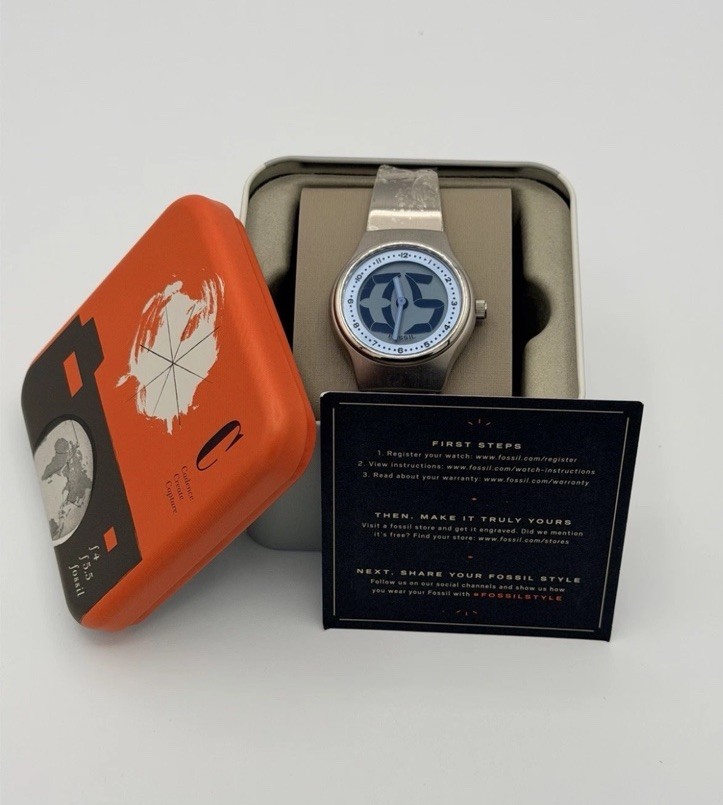 Fossil Big Tic RETRO Y2K Style Watch JR-7860 New - Plastic on back & on band