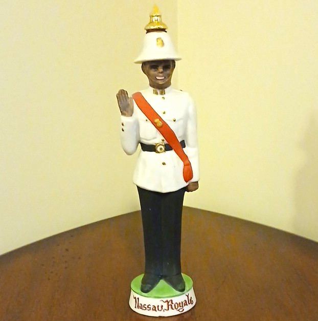 Vintage Nassau Royale Guard  / Policeman Ceramic Figurine Decanter, 8