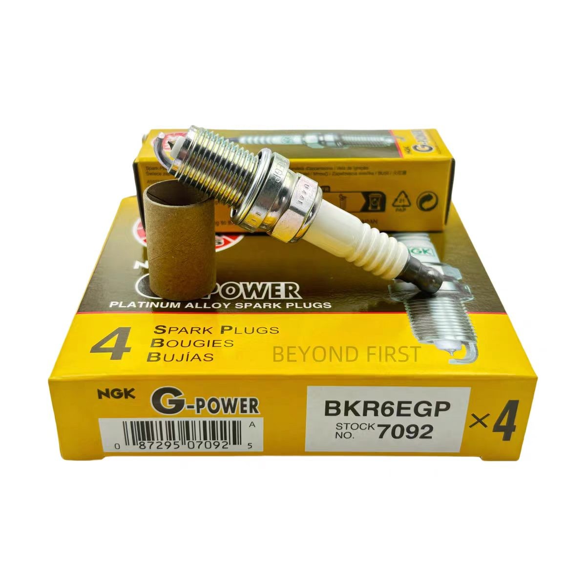 4 Plugs Genuine NGK 7092 BKR6EGP G‑Power Platinum Spark Plugs