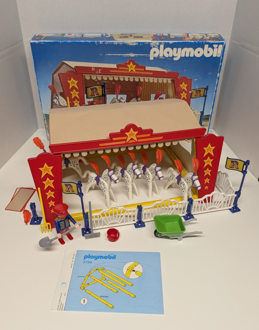 1991 PLAYMOBIL 3730 CIRQUE ROMANI Parade des chevaux VINTAGE  Complete w/ Extras