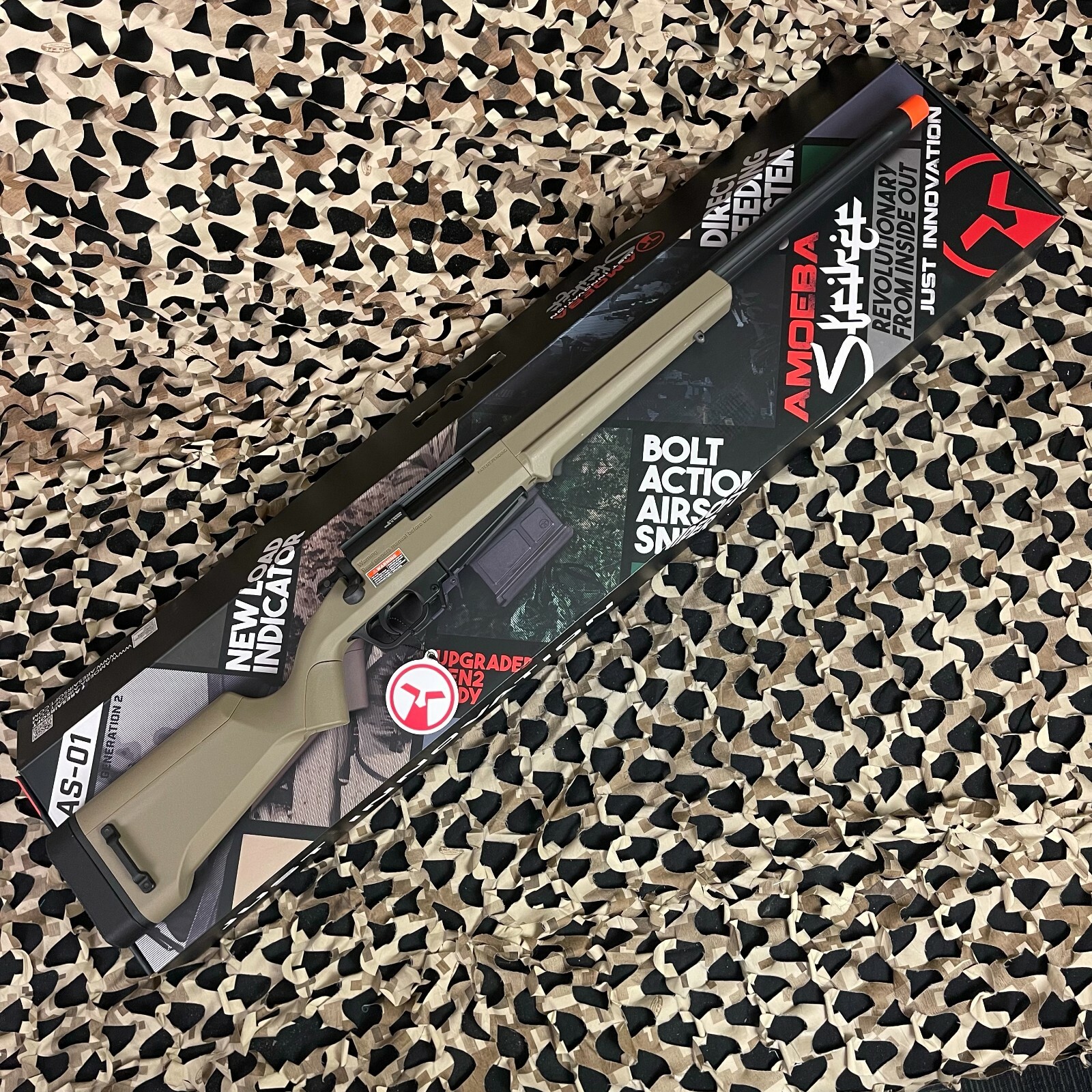 NEW Amoeba AS-01 Striker Bolt Action Airsoft Rifle Gen 5 - Dark Earth