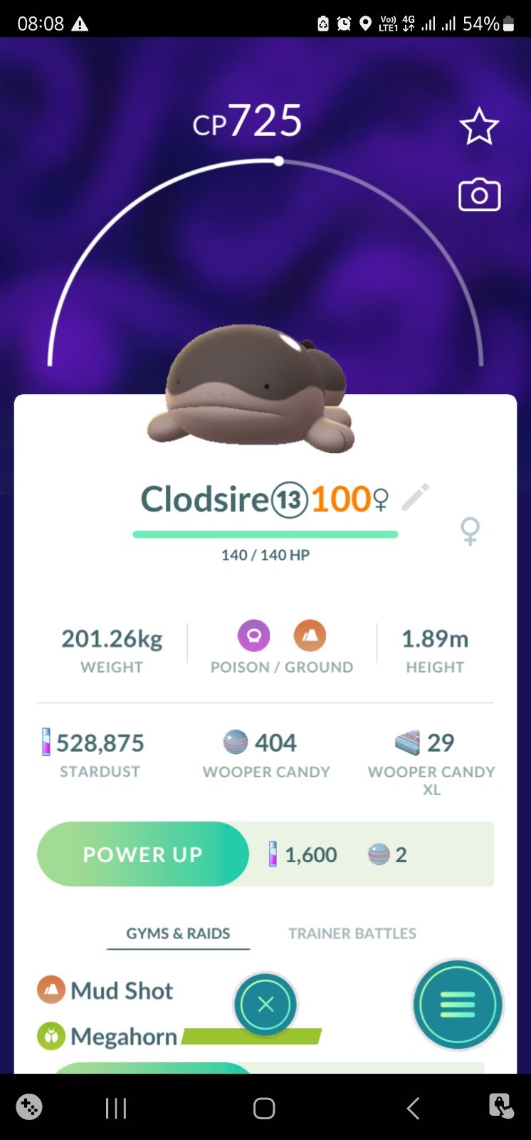 Clodsire ( Paldean Wooper Evolution ) Pokemon Fast Same Day Go