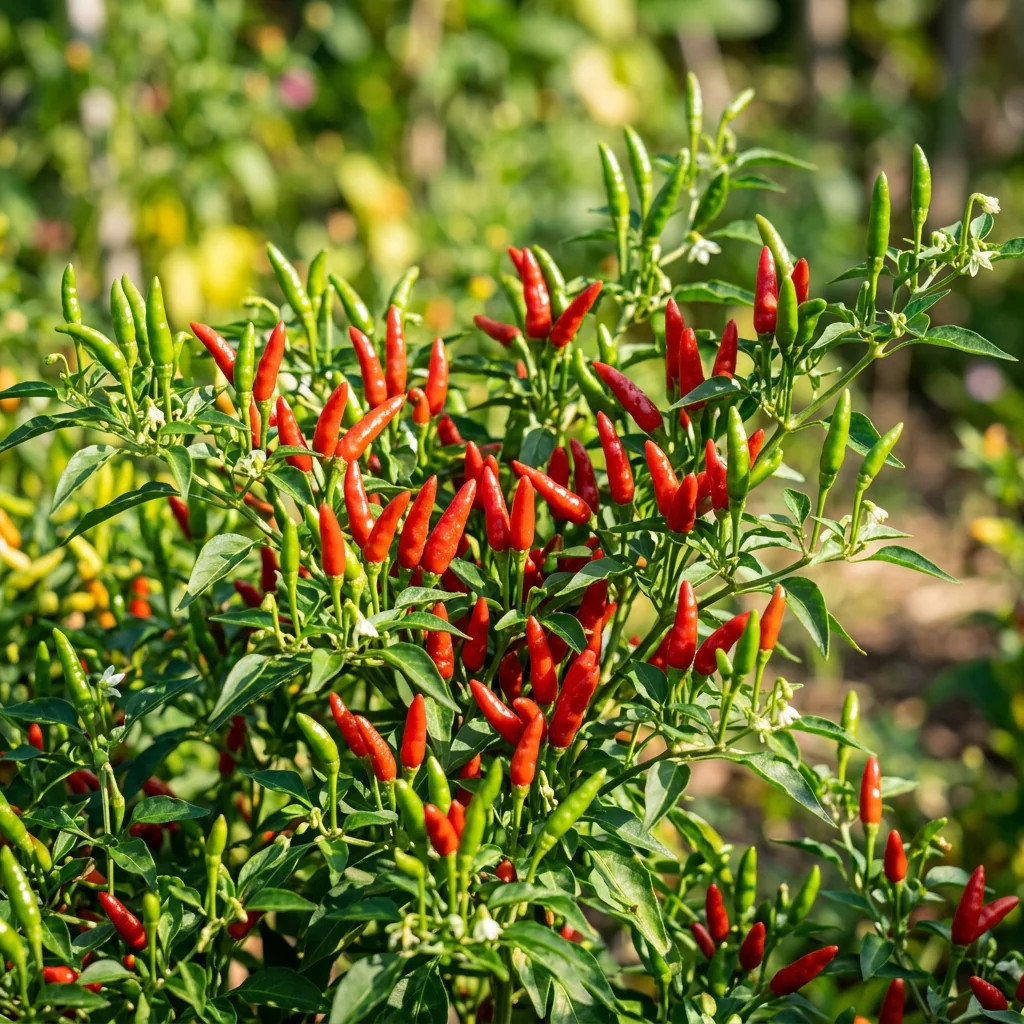 50 Thai Bird's Eye Chili Seeds for Planting - Extreme Heat Asian Pepper Seeds