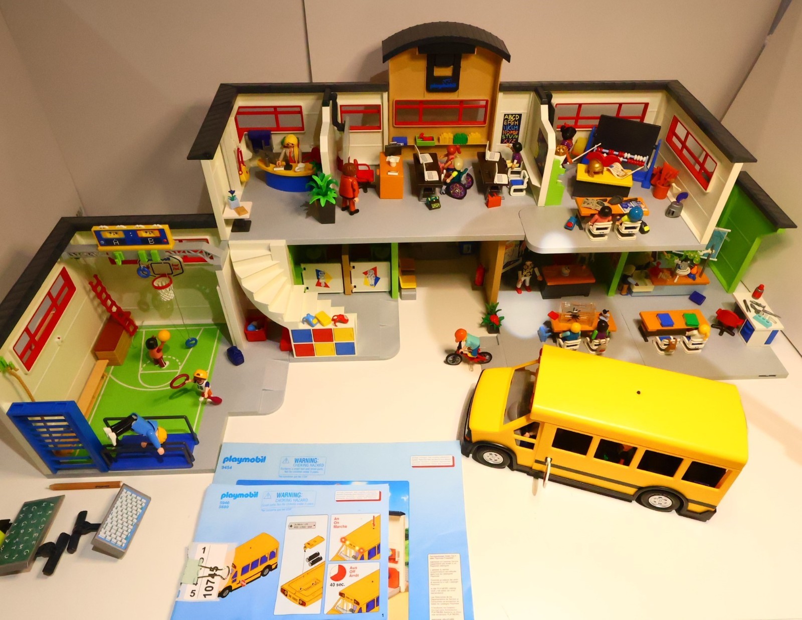 Playmobil Furnished School/Bus/Class Lot City Life 9453 5940 9809 9454 9455 9456